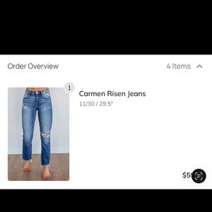 Risen Women's Distressed Dark Blue Flared Jeans